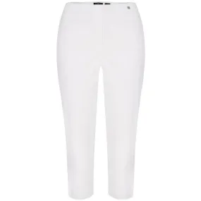 Robell Crop Trousers | White Denim