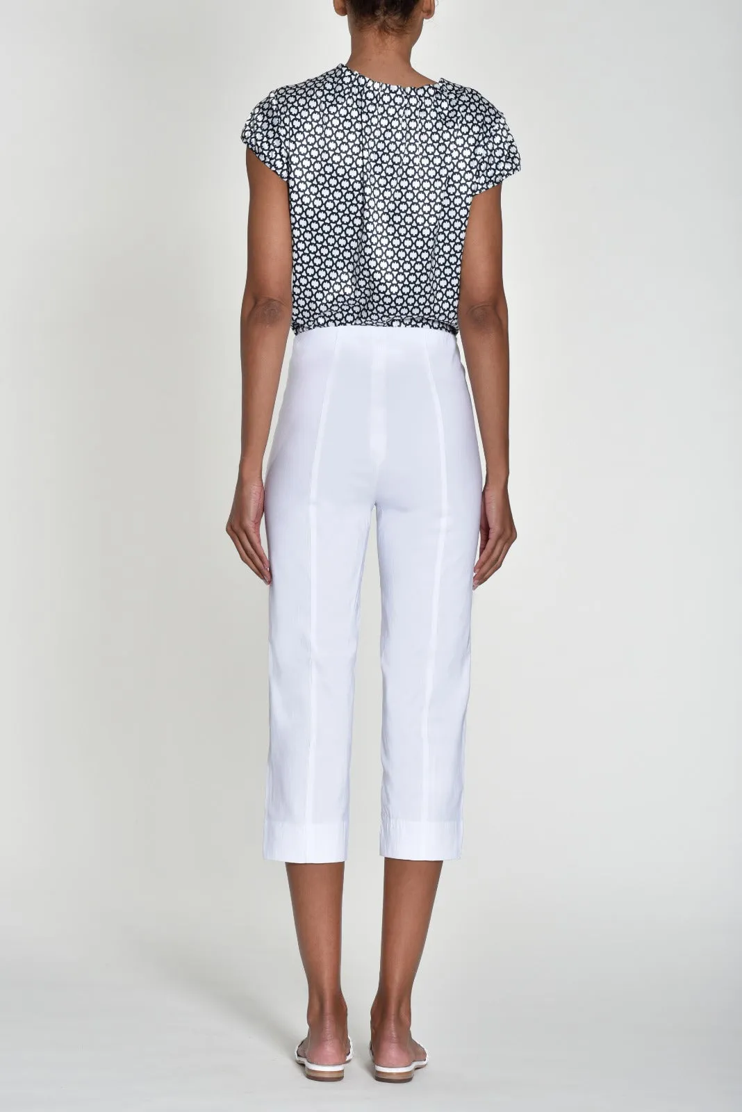 Robell Crop Trousers | White