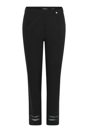 Robell Marie Mesh Ankle Grazer Trouser Black