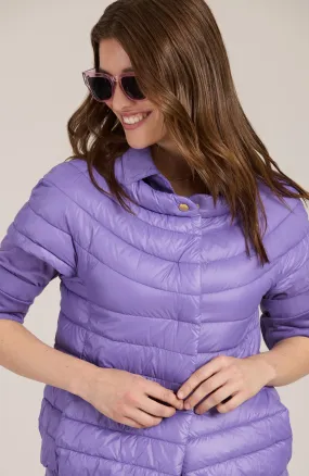 Shelly Cap Sleeve Puffer - Light Violet