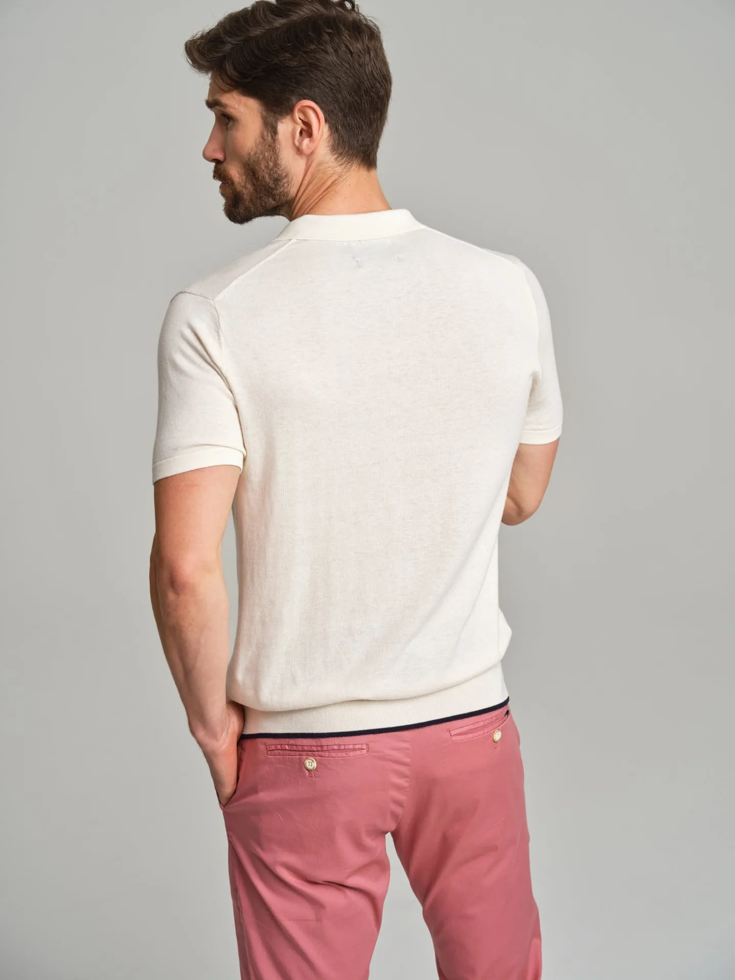 Short sleeve K-Easy polo sweater with Coolmax yarn