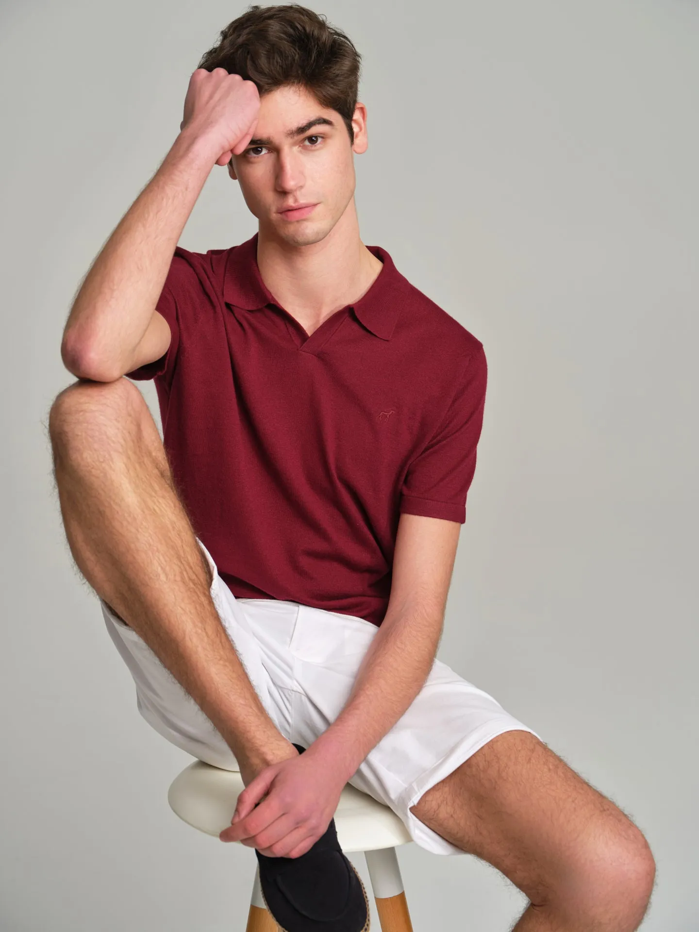 Short sleeve K-Easy polo sweater with Coolmax yarn