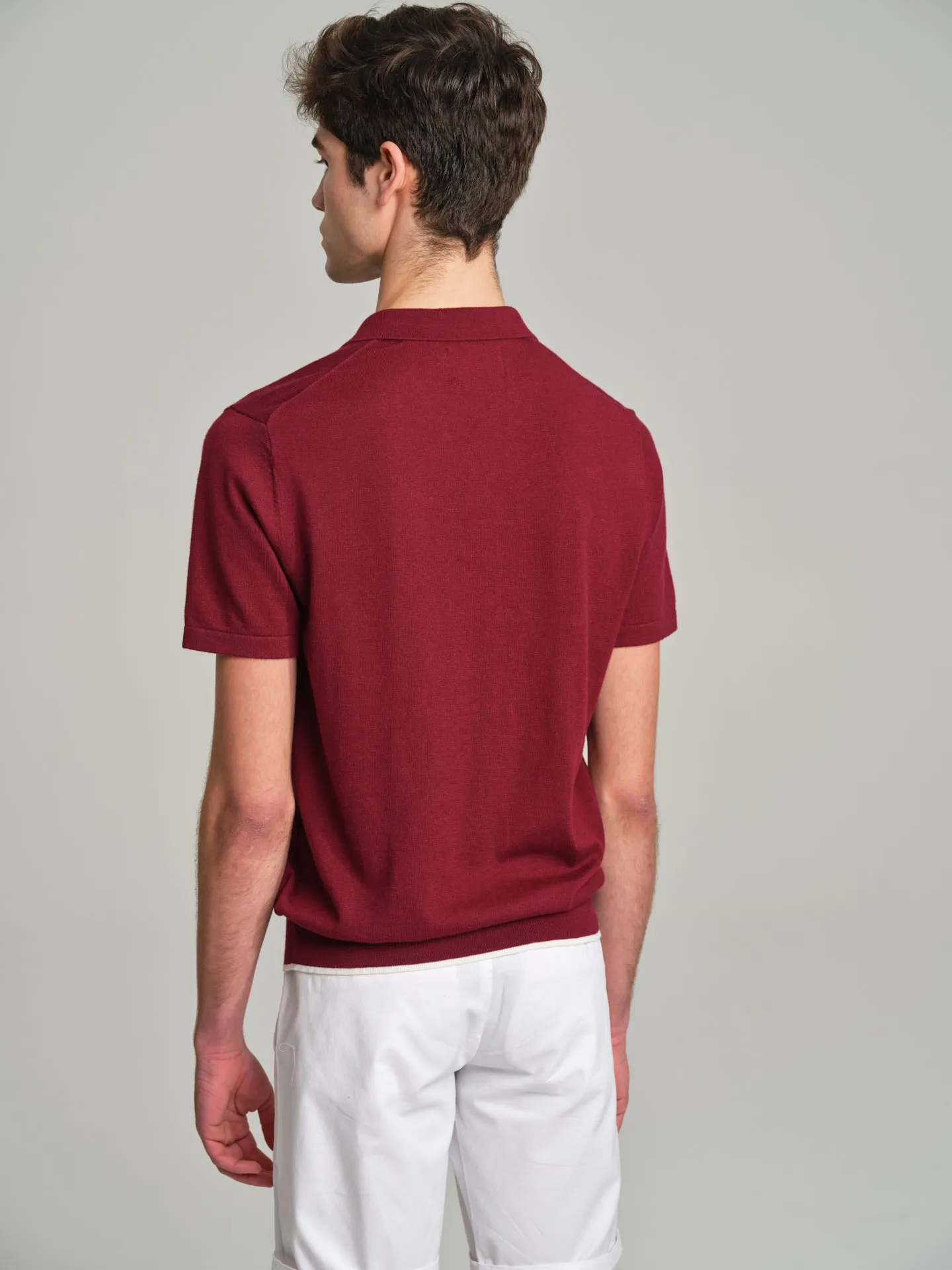 Short sleeve K-Easy polo sweater with Coolmax yarn