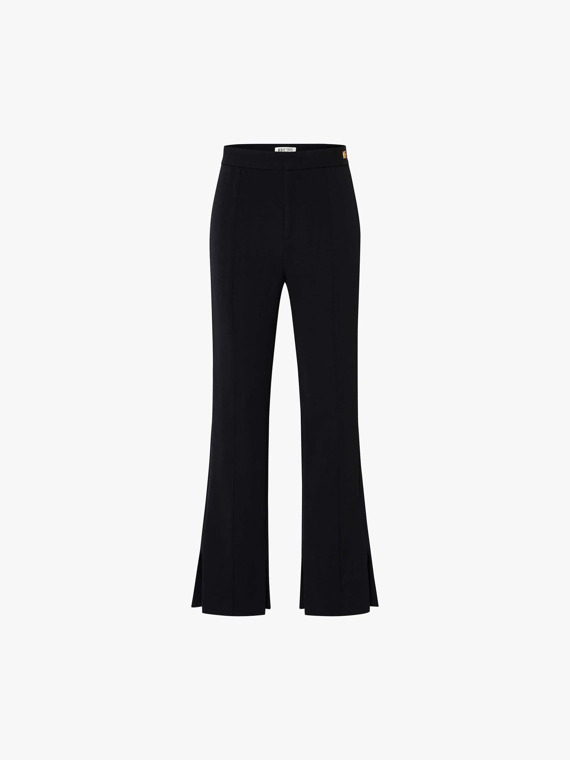 Slit Hem Straight Pants