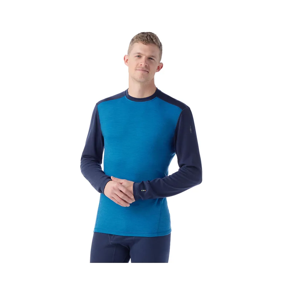 Smartwool Men's Classic Thermal Merino Base Layer Crew Nival Blue-Deep Navy