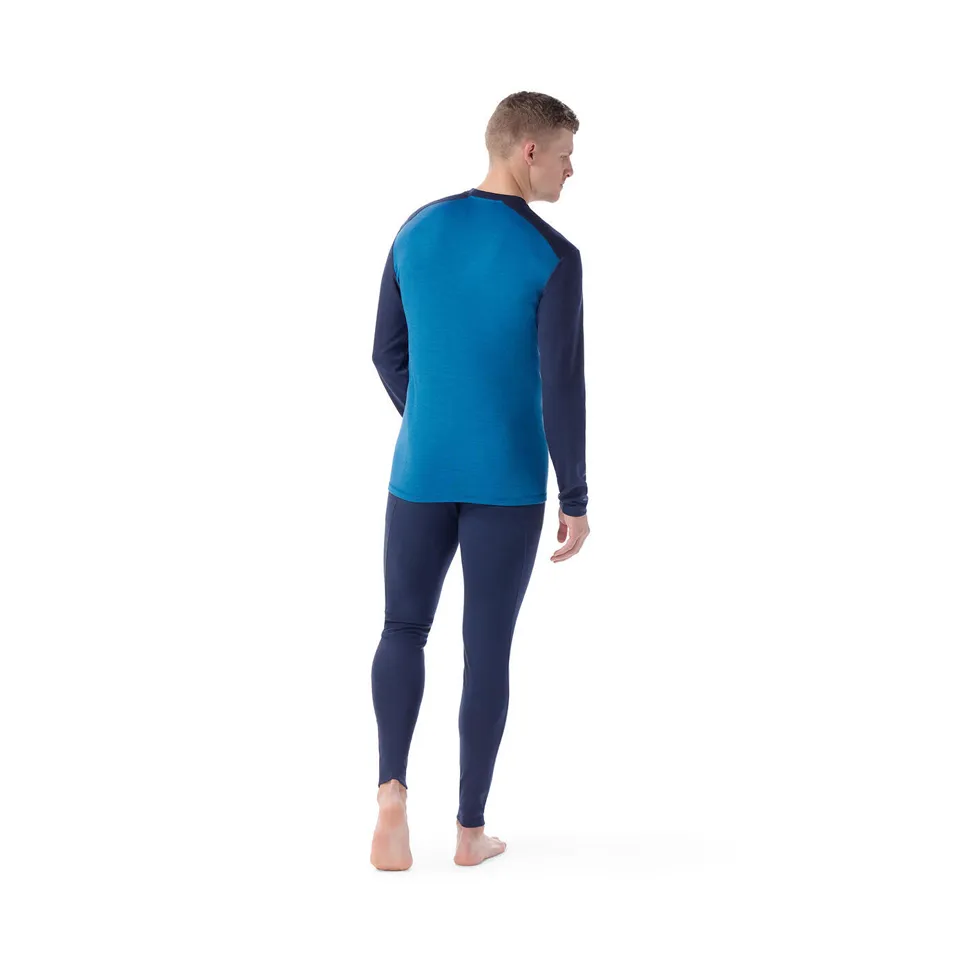 Smartwool Men's Classic Thermal Merino Base Layer Crew Nival Blue-Deep Navy