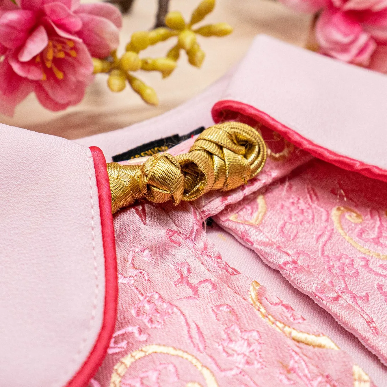 Spring Of Love in Golden Baby Pink CNY Cape