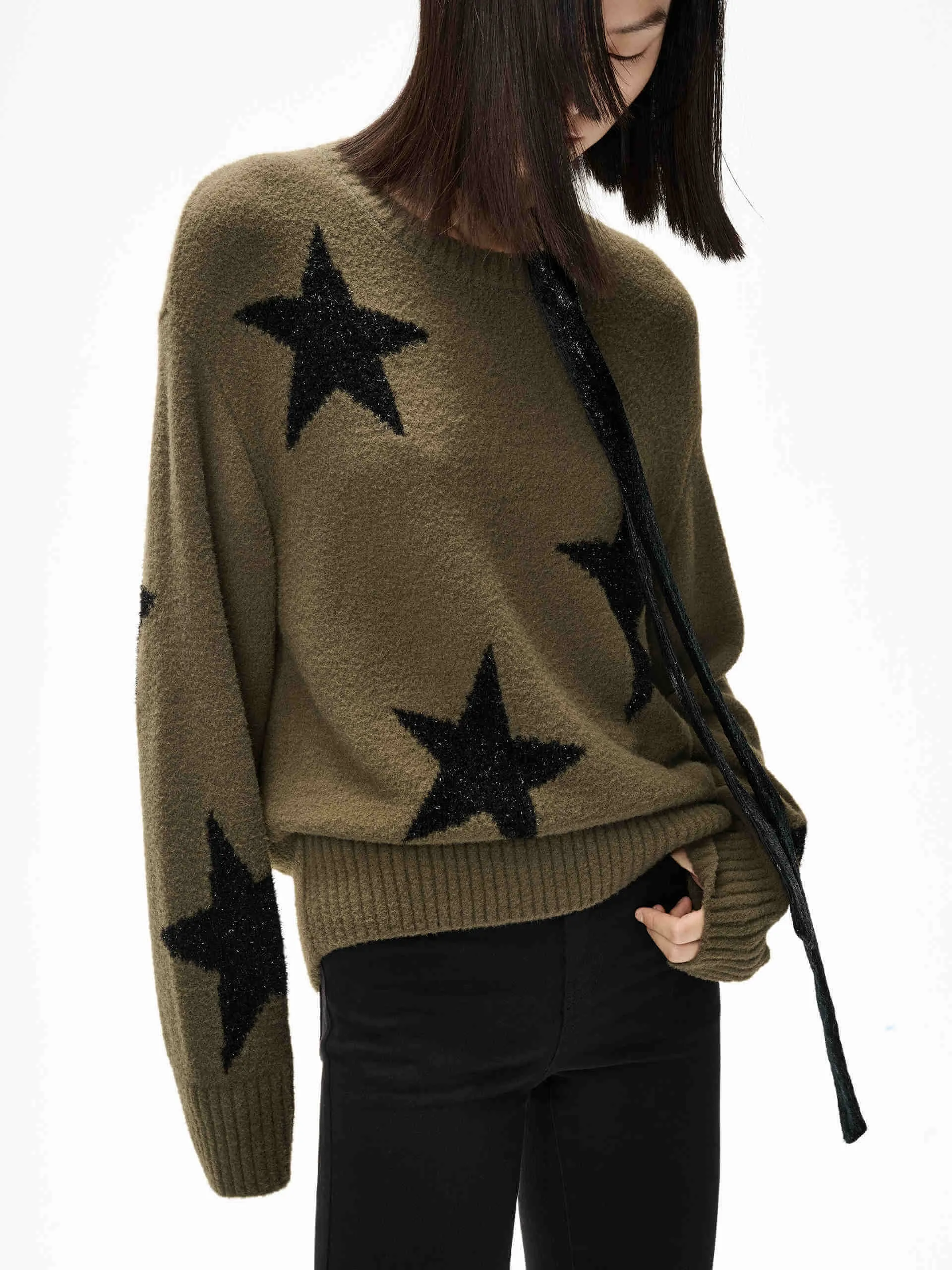 Star Pattern Loose Sweater