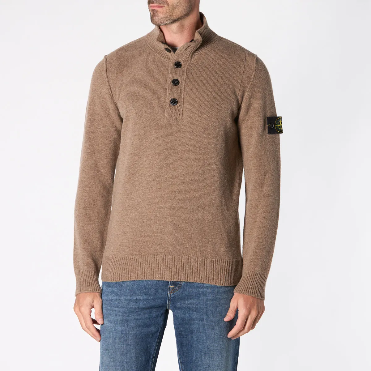 STONE ISLAND SWEATER 8115540A3 V0075 BROWN