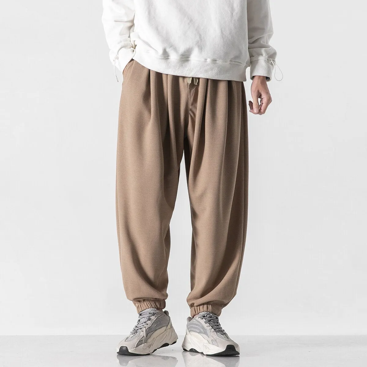 Streetwear Harem Pants Men 2023 Spring Summer Casual Harajuku Sweatpants Solid Color Chinese Style Men's Joggers