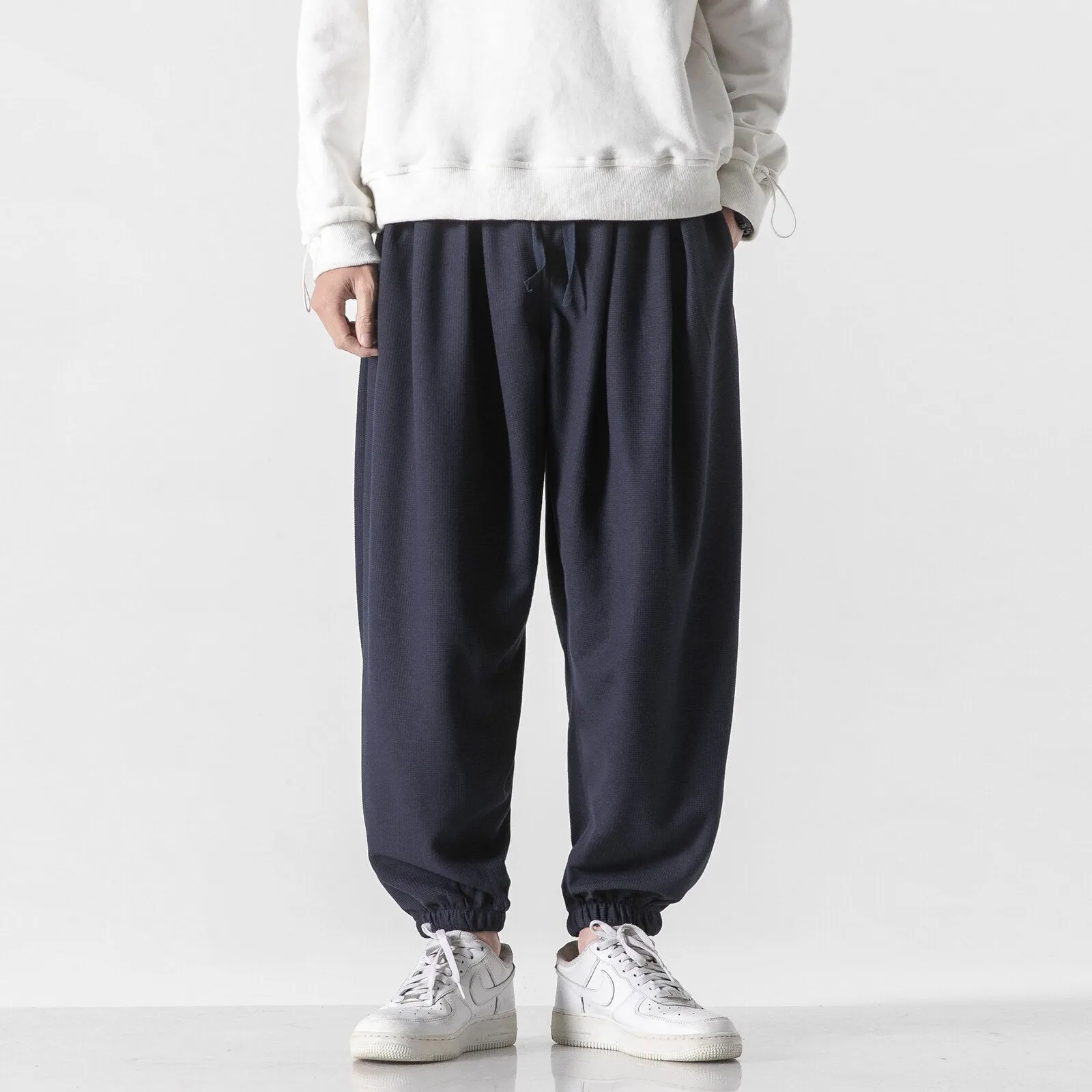 Streetwear Harem Pants Men 2023 Spring Summer Casual Harajuku Sweatpants Solid Color Chinese Style Men's Joggers