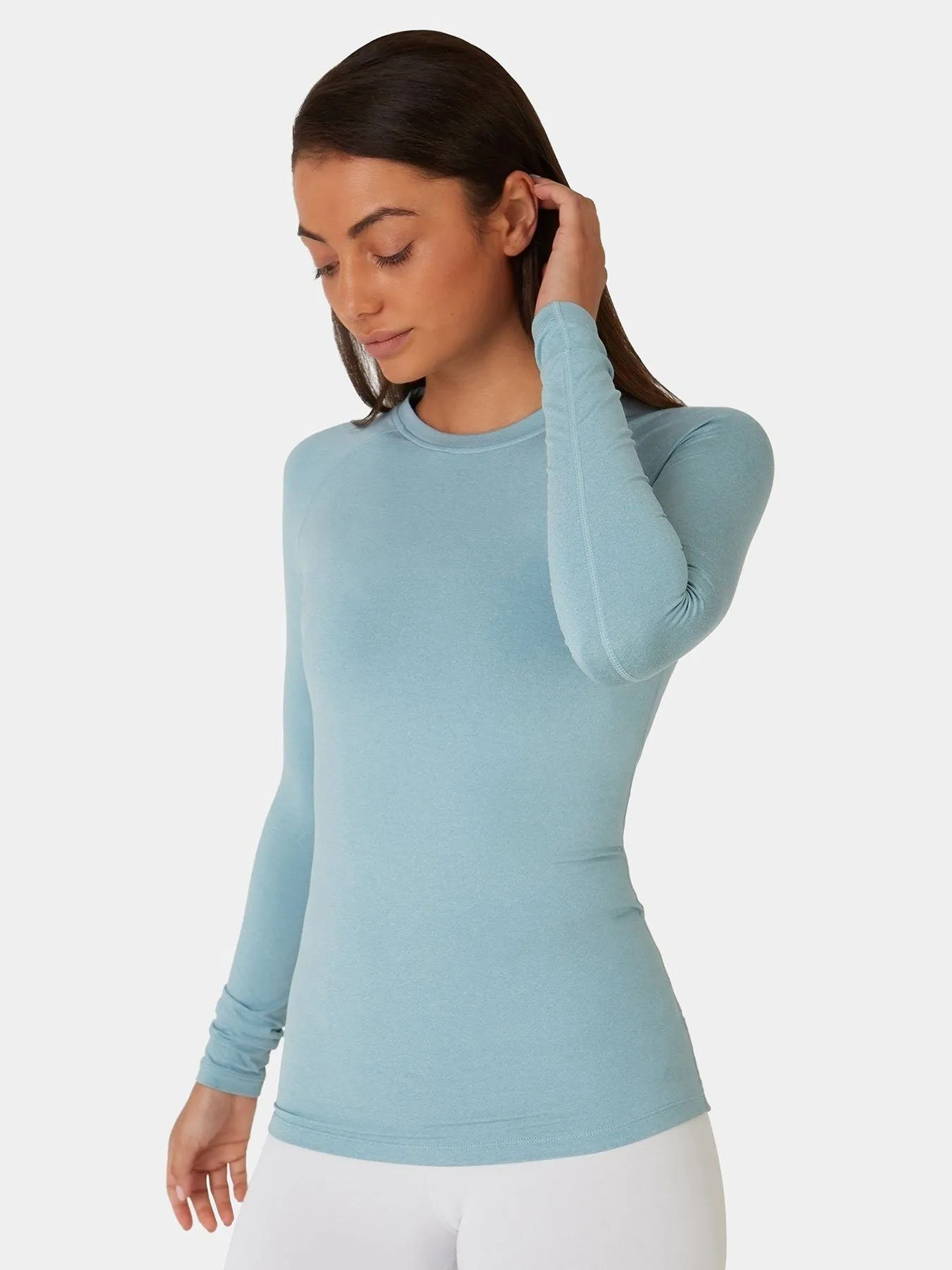 SuperThermal Long Sleeve Compression Base Layer Crew Neck Top for Women With Brushed Inner Fabric