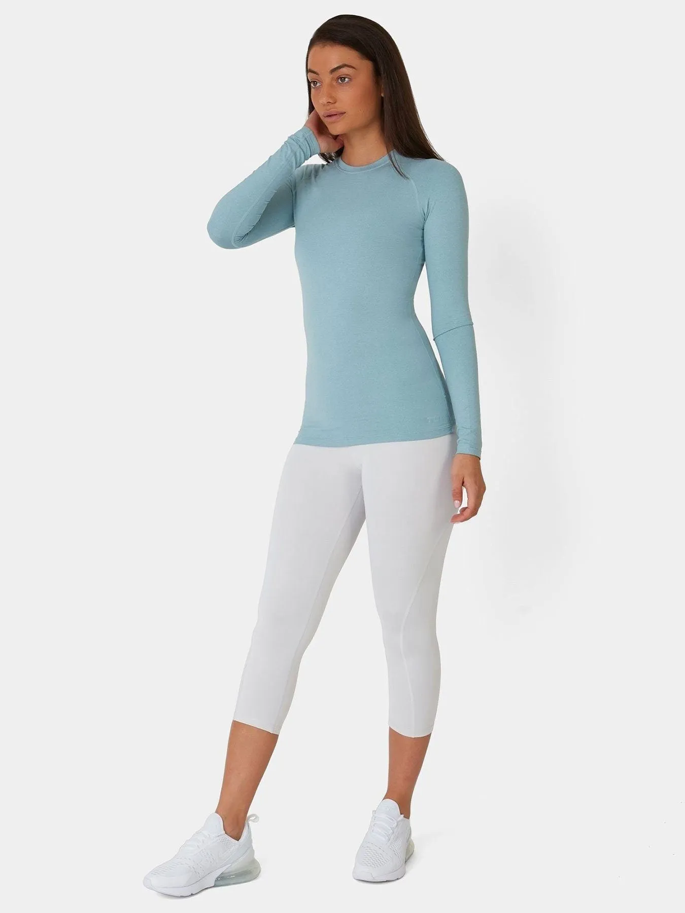 SuperThermal Long Sleeve Compression Base Layer Crew Neck Top for Women With Brushed Inner Fabric