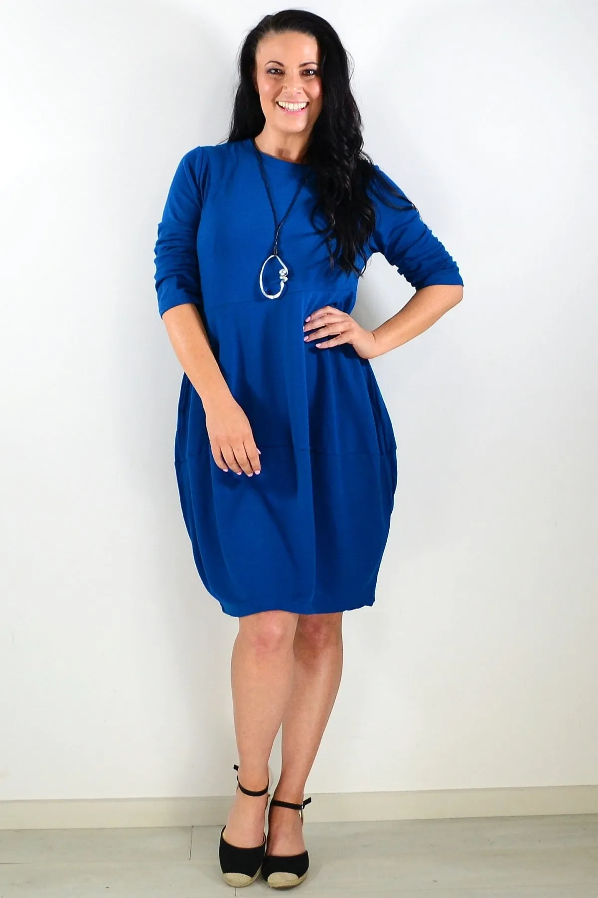 Teal Cocoon Winter Pocket Tunic Dress