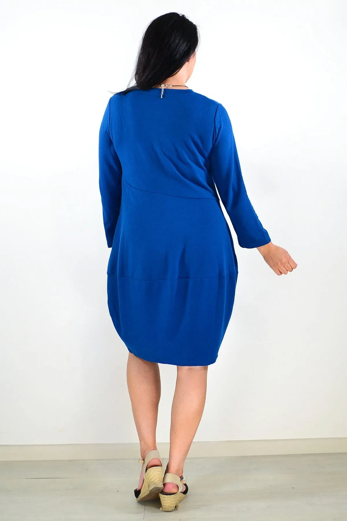 Teal Cocoon Winter Pocket Tunic Dress