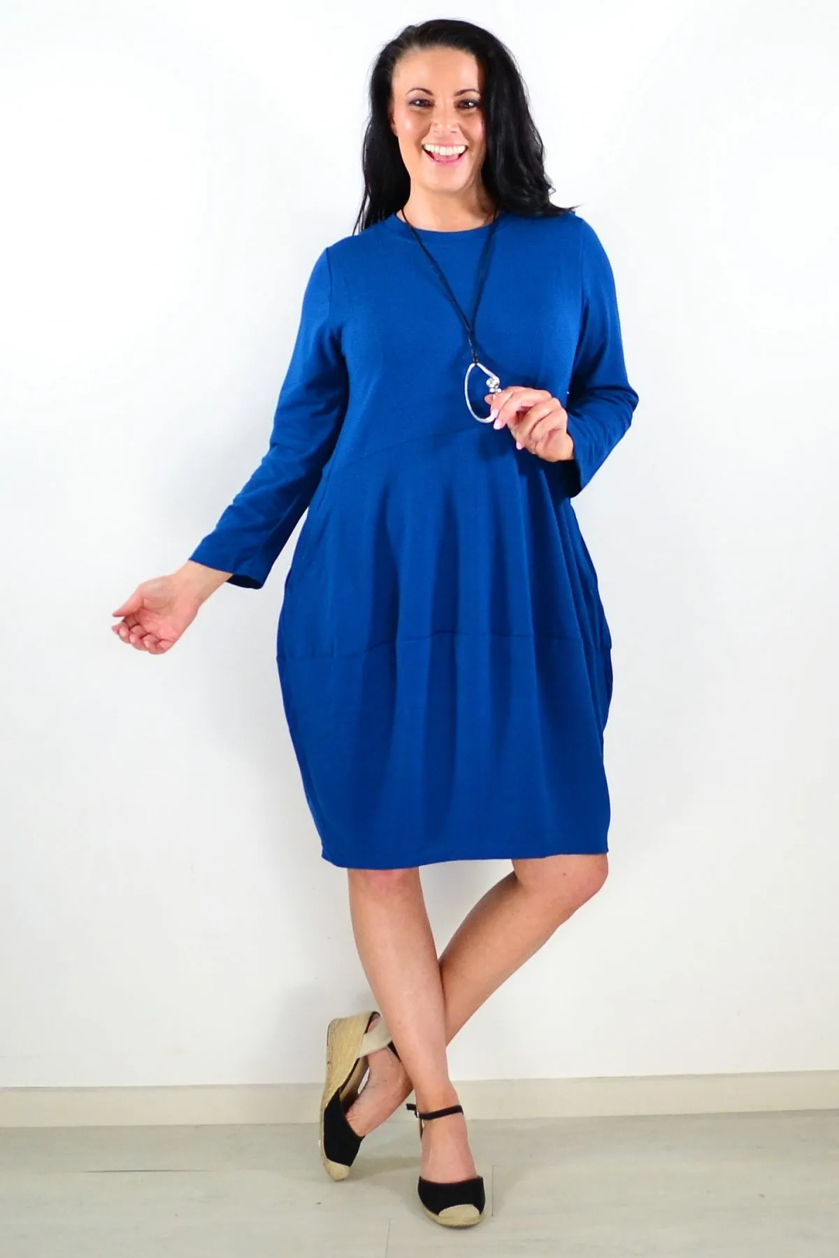 Teal Cocoon Winter Pocket Tunic Dress