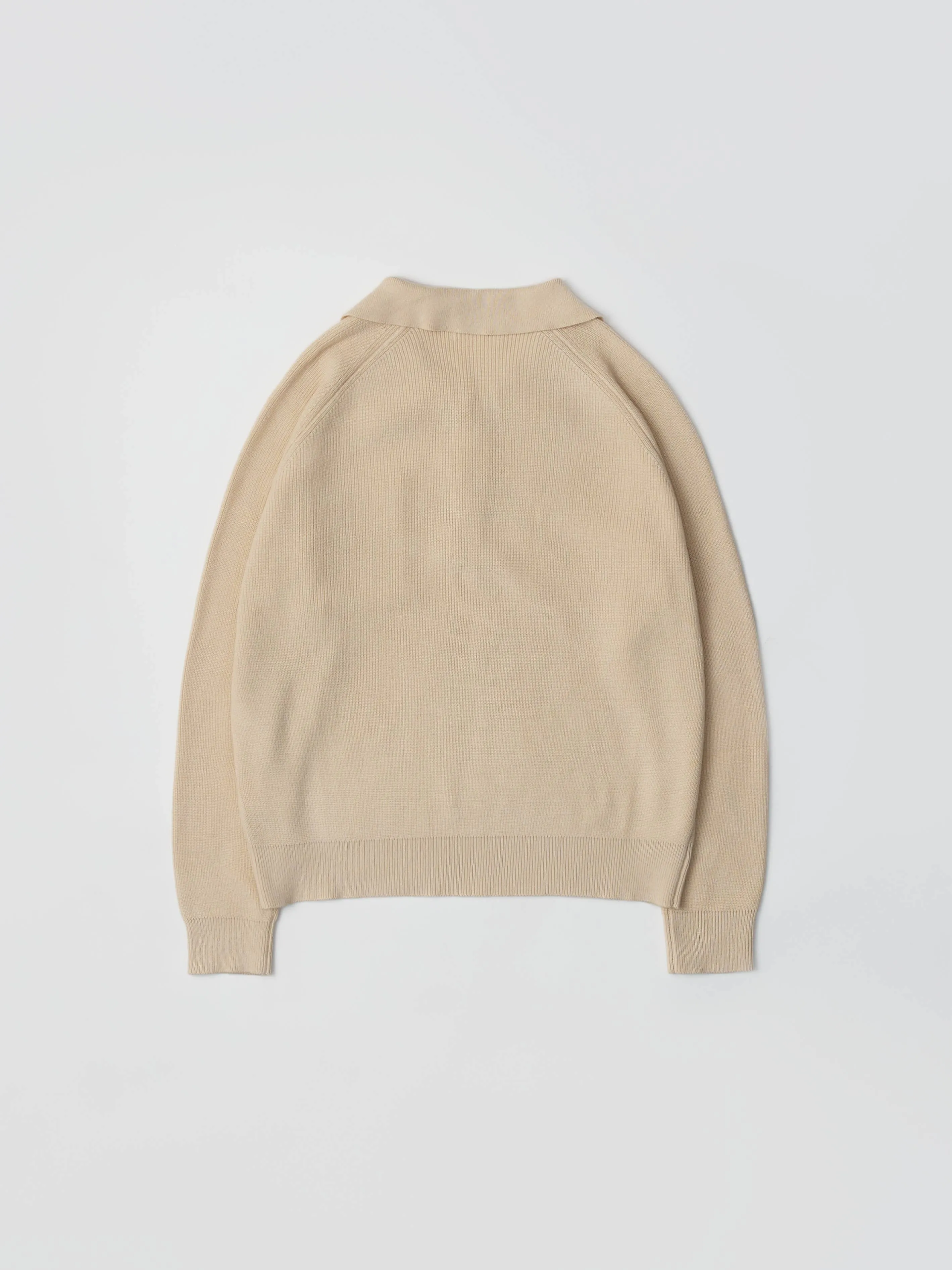 The Maude Knit Polo Sweater Bone