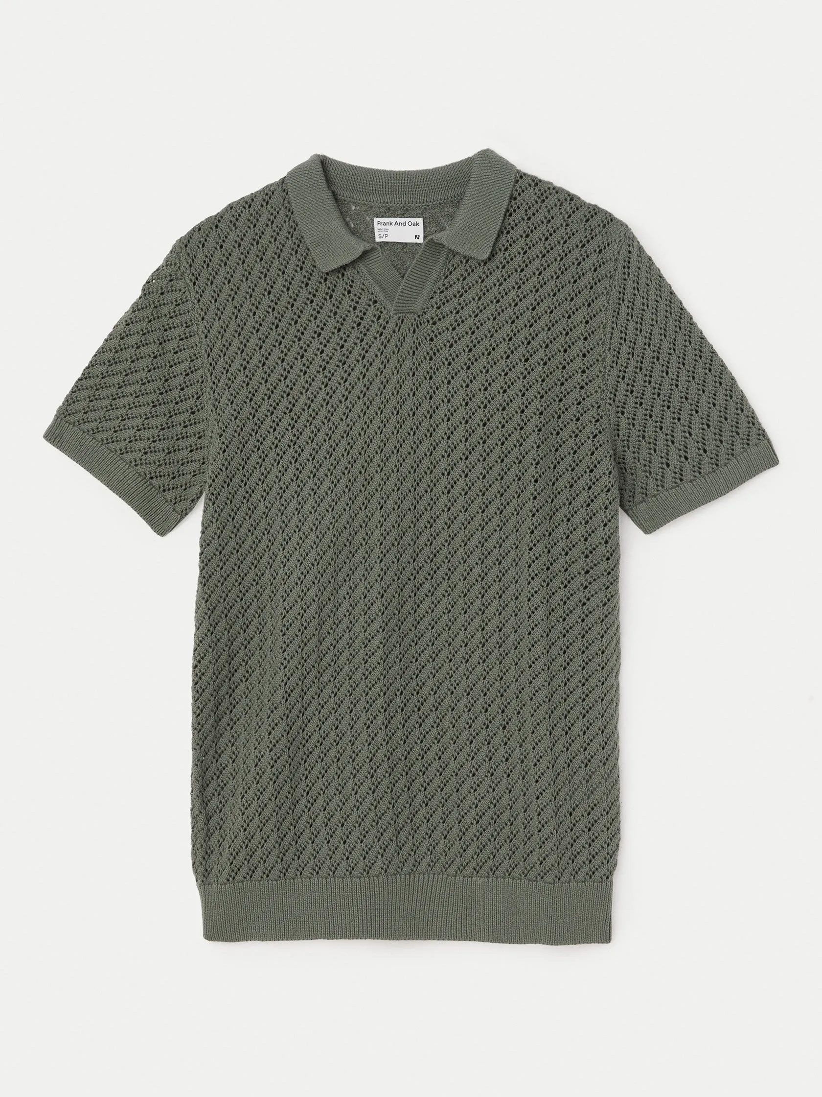 The Openwork Crochet Polo in Agave