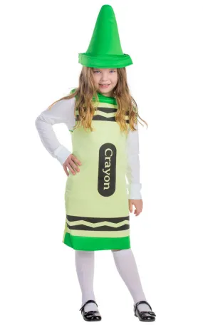 Toddlers/Kids Green Crayon Costume