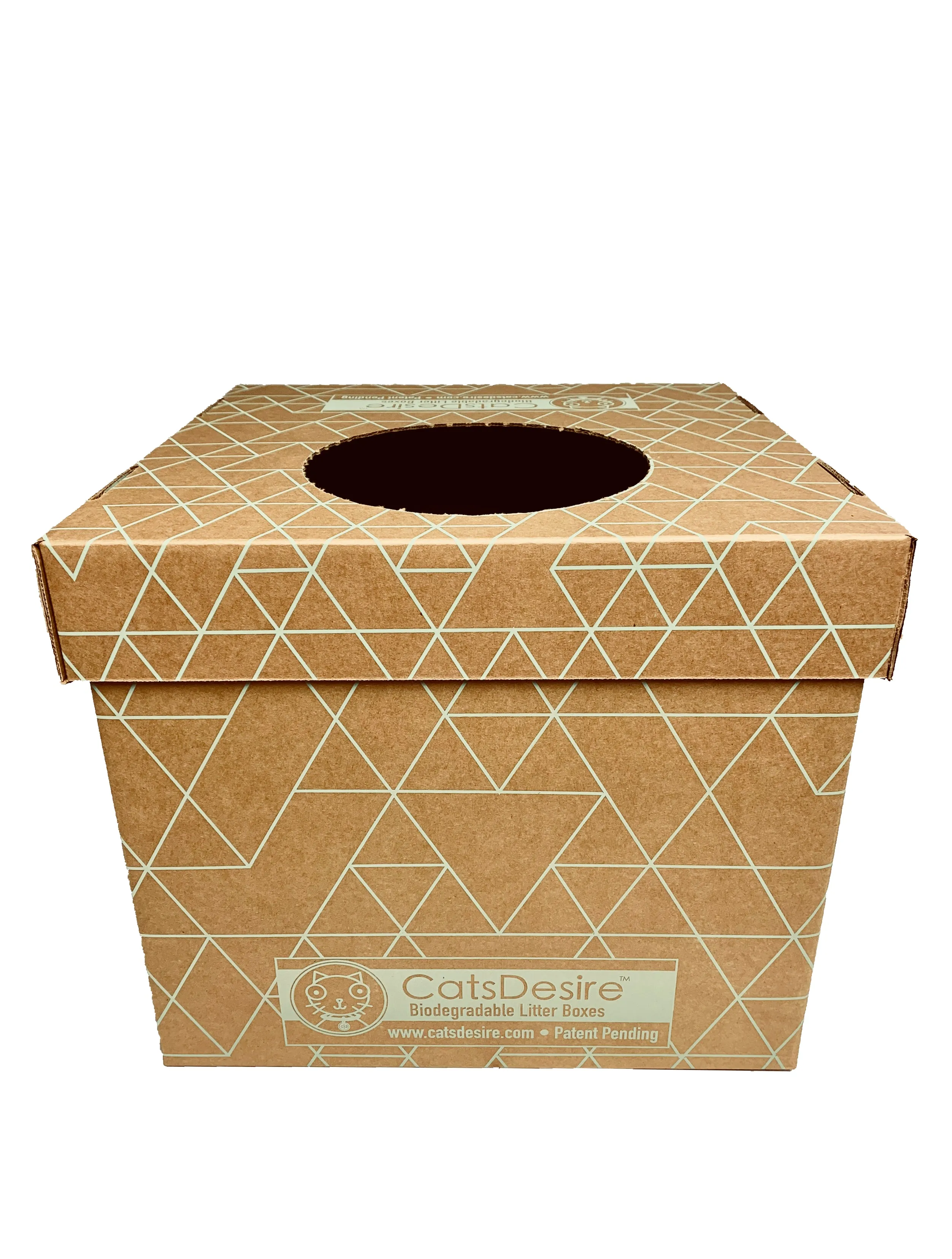 Top Entry or Side Entry Disposable biodegradable Litter Box • 3 Piece