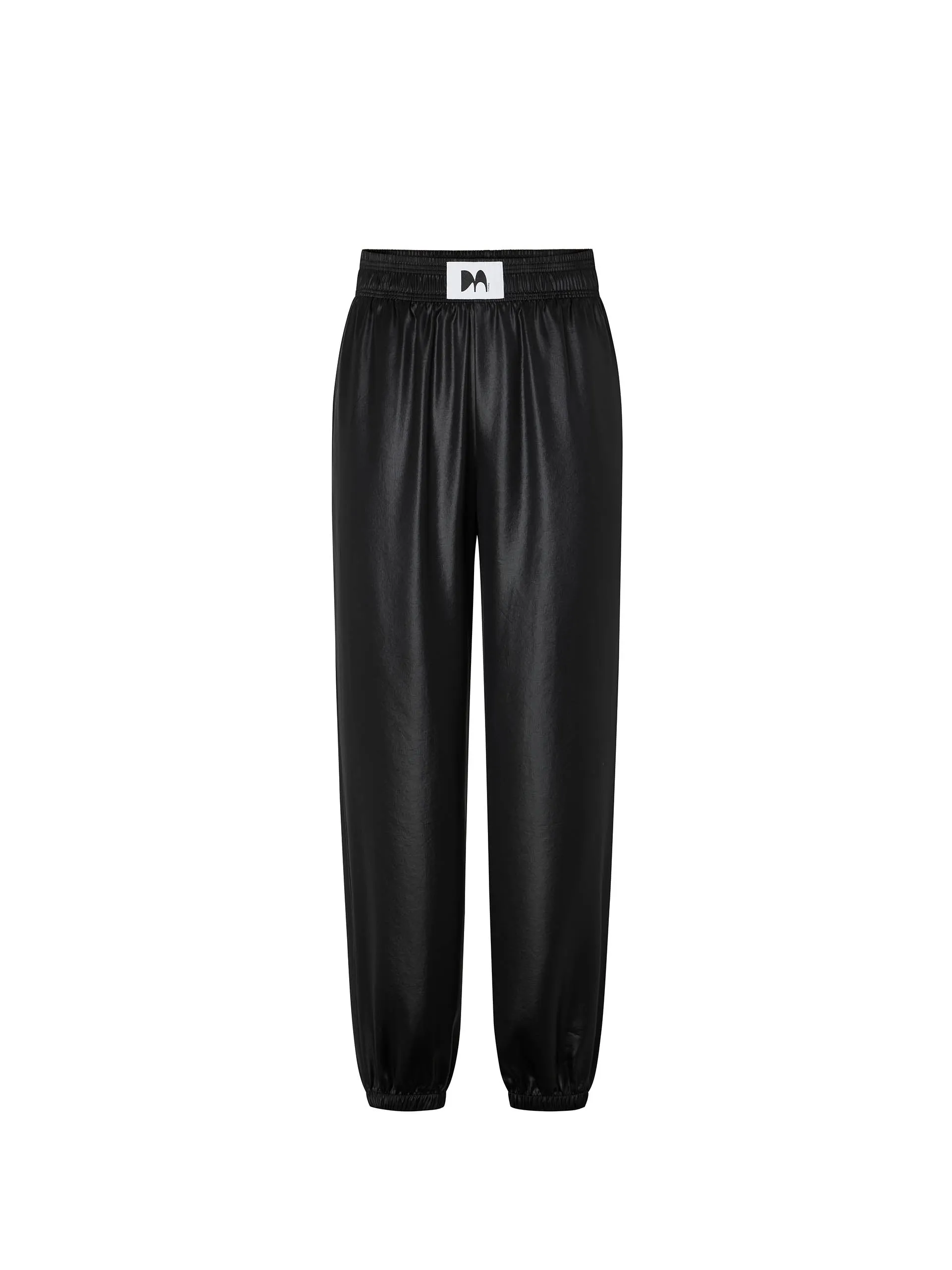 Triacetate Blend Elastic Waist Pants