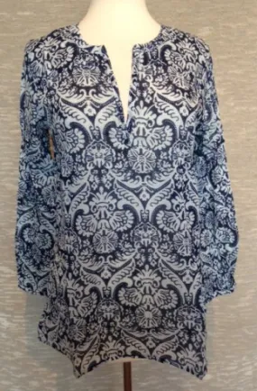 Tunic - Damask Navy