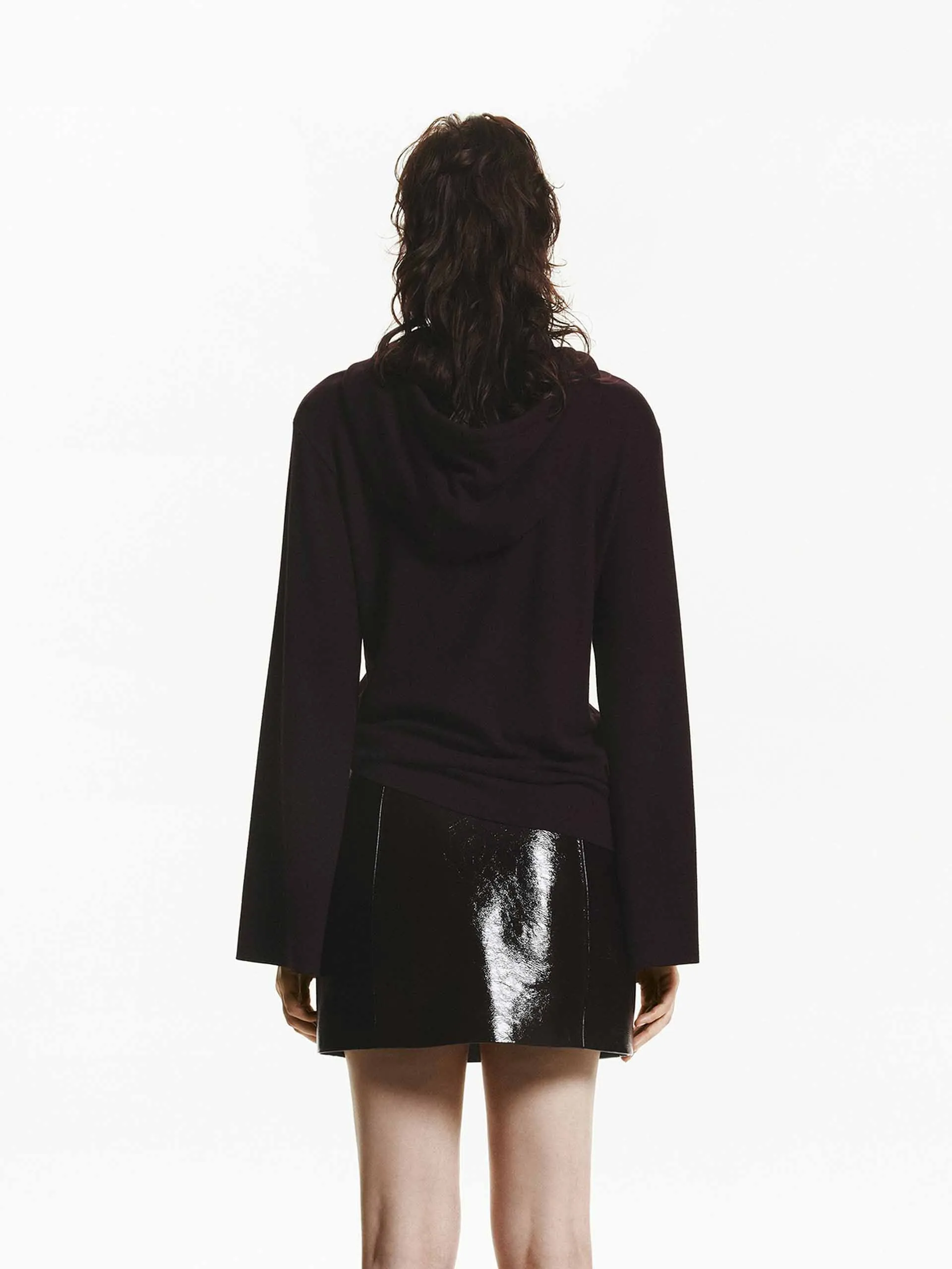 Velvet Hooded Sweatshirt