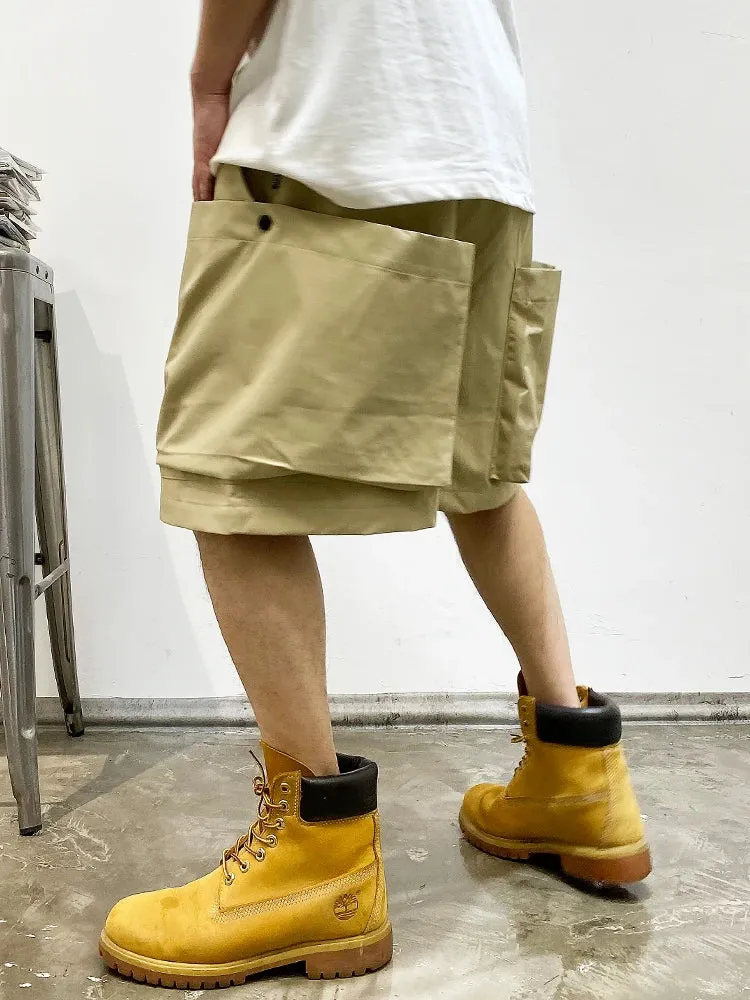 Wiaofellas  -  Summer Korean Trendy Big Pocket Cargo Shorts Men Clothing Japanese Streetwear High Quality Nylon Casual Baggy Pants Harajuku