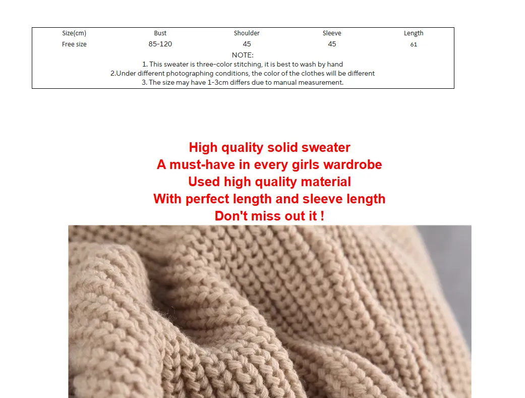 Women's Knitted Loose Style Sweater