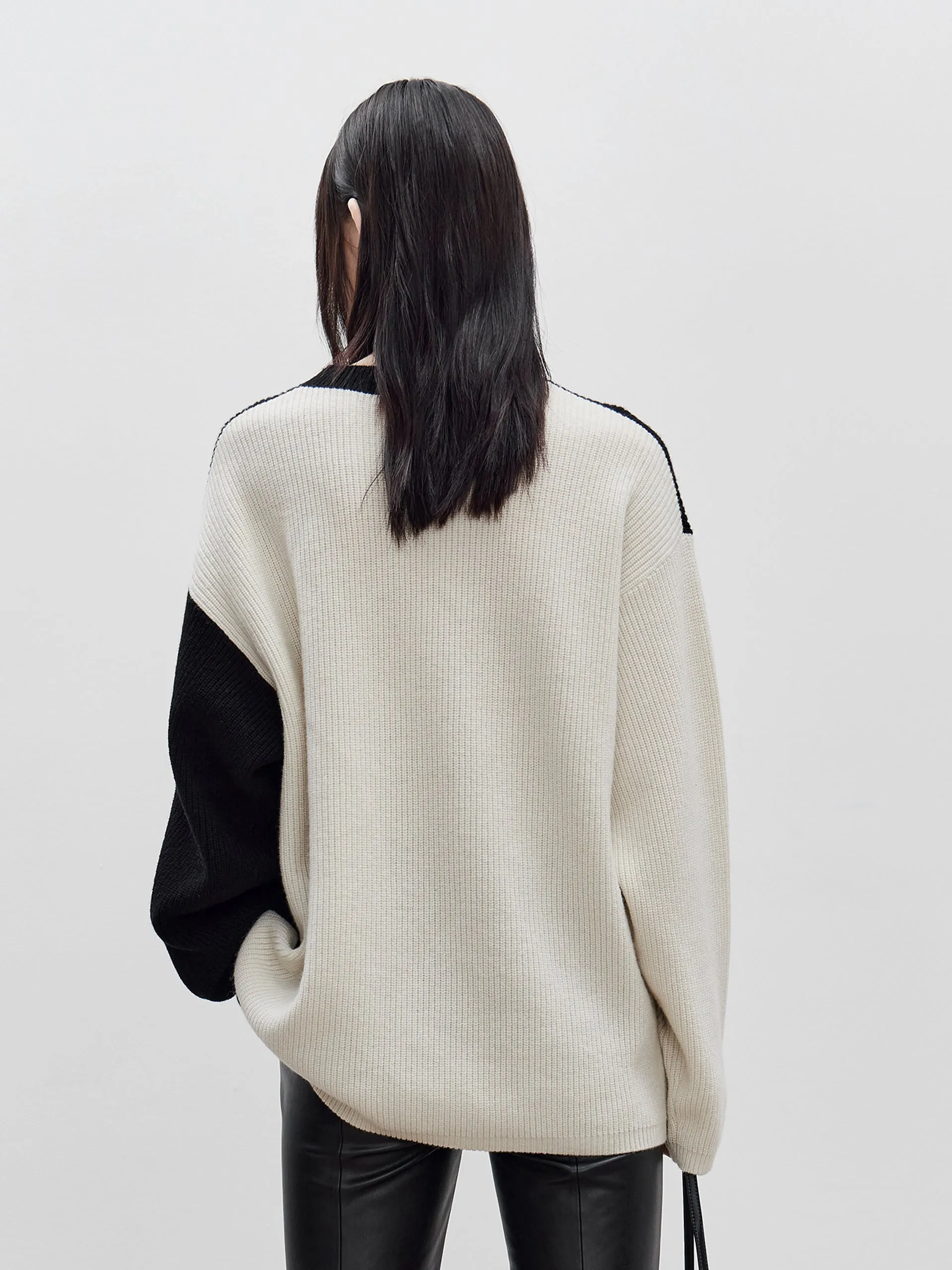 Wool Drop Shoulder Knit Pullover